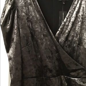 Glitz run way dress sliver gray